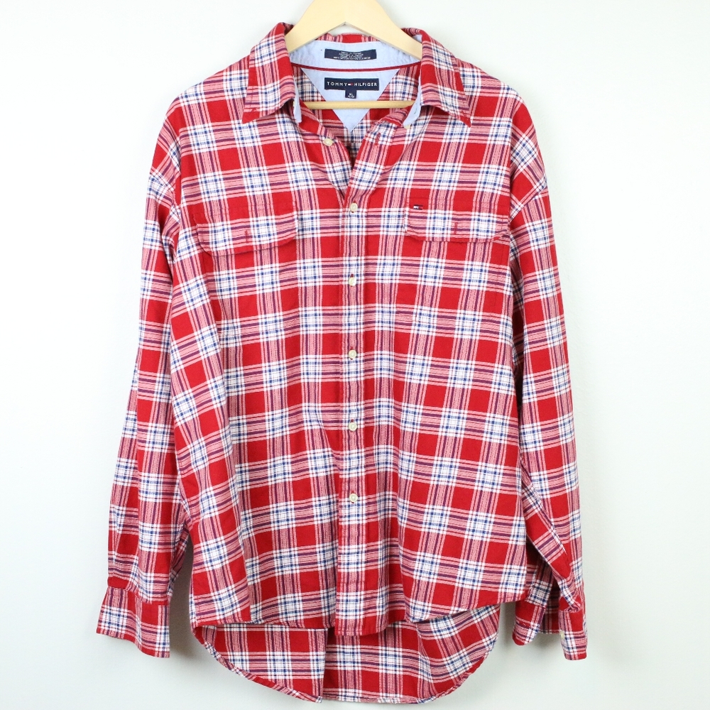VTG Tommy Hilfiger button down dress shirt size XL